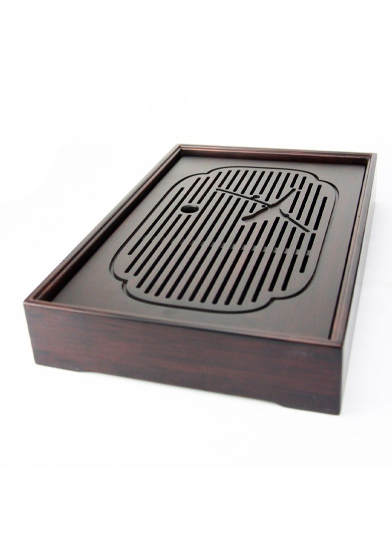 تيلاند لوح شاي شابان من الخيزران، لوح شاي لحفلات الشاي الصينية التقليدية (غونغ فو تشا) (6.5 × 38 × 25.5 سنتي متر) - Image 5