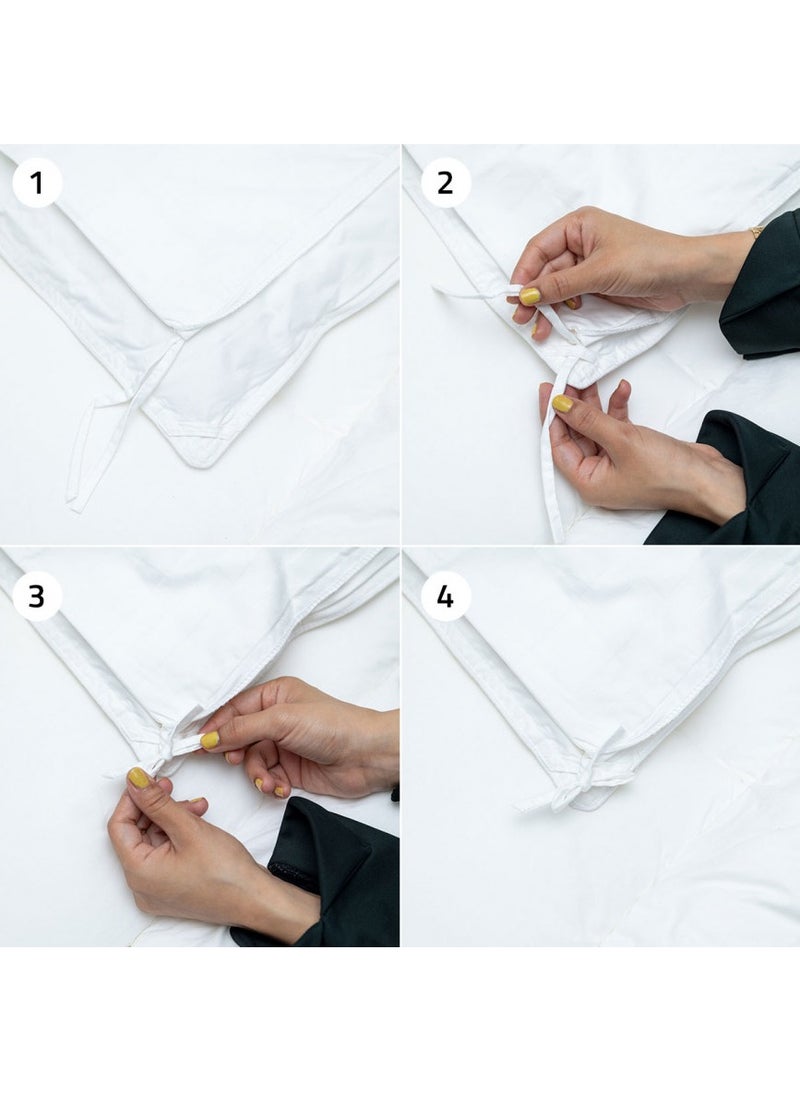 BABYCARA 3-Piece Hotel Style Duvet Cover Set Without Filler Single Size  - Image 2