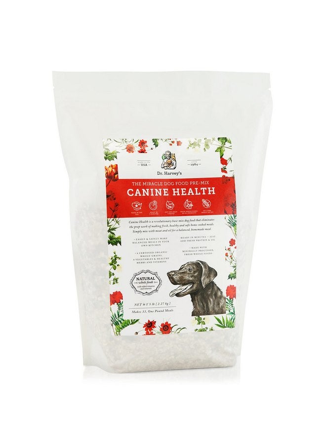 دي آر. هارفي طعام الكلاب المعجزة من دكتور هارفيز كانين هيلث، مزيج أساسي مجفف مناسب للكلاب مع الحبوب الكاملة والخضروات العضوية (5 أرطال) - Image 1