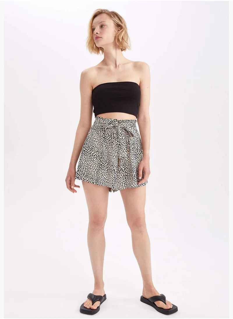 DeFacto Relaxed Fit Polka Dot Print Ruffle Shorts