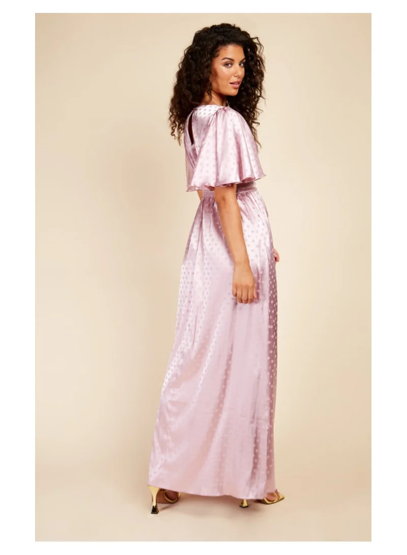 Little Mistress Little Mistress Blush Spot Maxi Dress