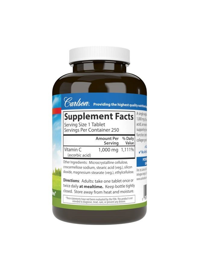 Carlson Vitamin C 1,000 mg, 250 Count - Image 2