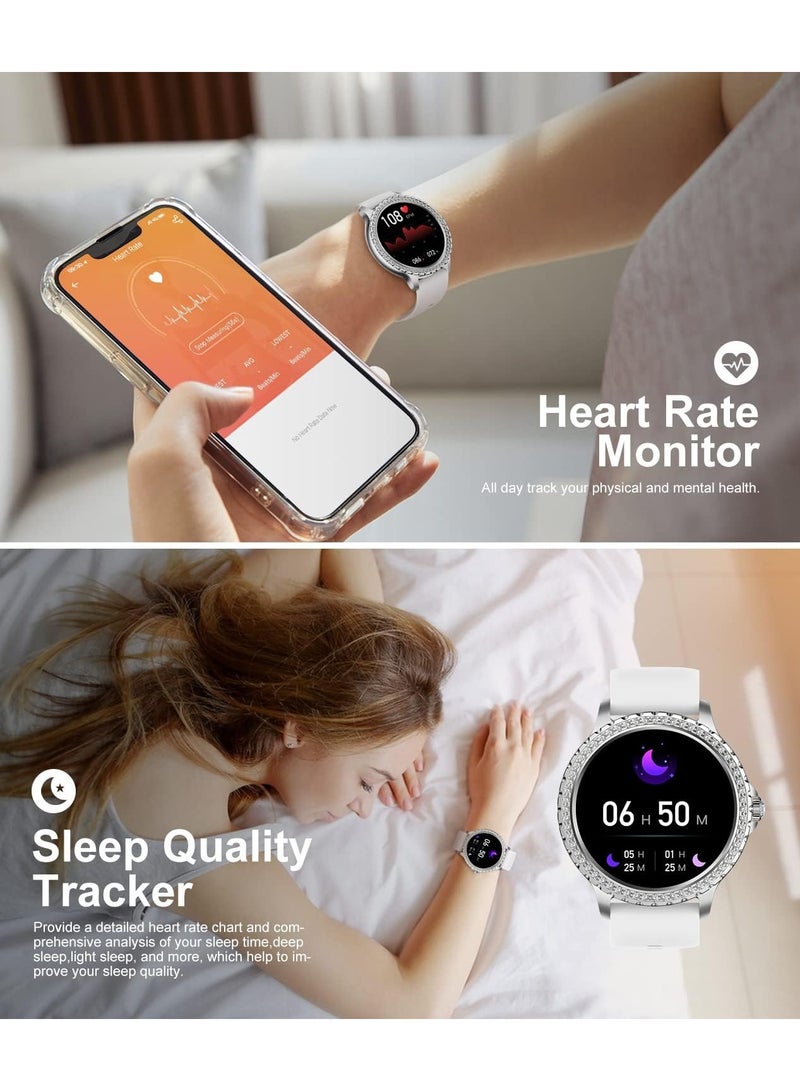 TDZDDYS Smart Watch for Women(Answer/Make Call), 200+Watch Faces Fitness Tracker Waterproof Smartwatch for Android iPhone Compatible,Smartwatch Blood Pressure Heart Rate Sleep Monitor - Image 3