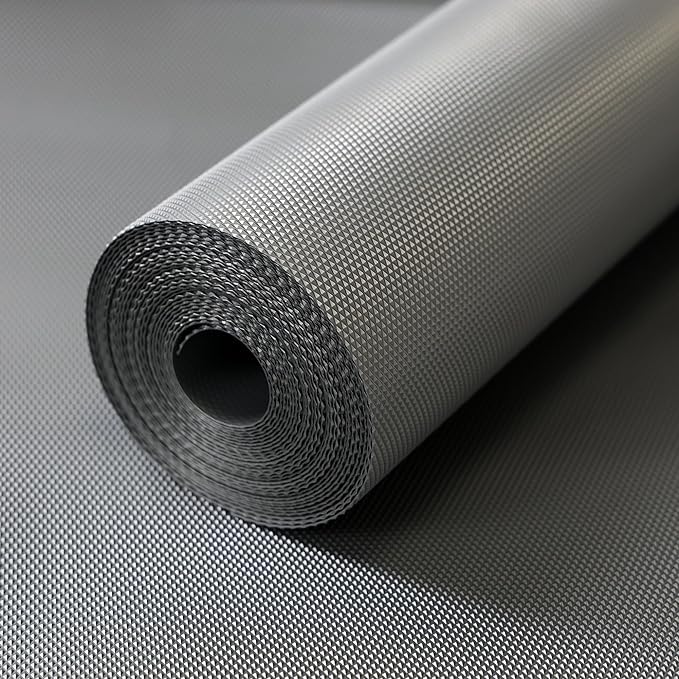ElastPro (45 cm X 5 m) Grey EVA Food Grade Washable Anti Slip Mat/Sheet for Fridge, Shelf Liner, Table, Kitchen Drawer mat (Diamond Texture, Grey) - Image 1