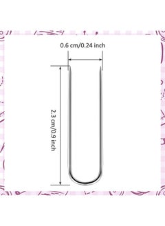 Mtlee 200 Pieces Fork Pins For Quilting Sewing Double Pins Needlecraft Blocking Pins Pins Stainless Steel U Pins For Diy Sewing Jewelry Craft Making 0.91 X 0.2 Inch  - Image 2