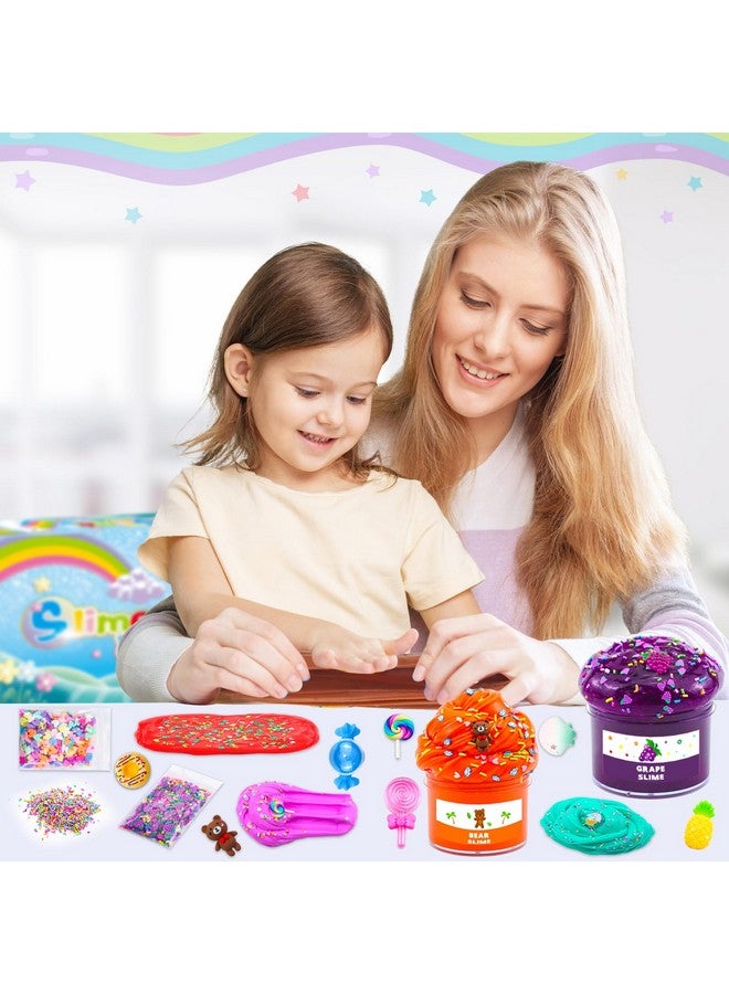 Elover 12 Pack Premade Slime Kit In Different Textures Include Butter Slime, Cloud Slime & Clear Slime With 24 Variety Add-Ins Perfect Birthday Present For Kids Age 6+ - Image 4