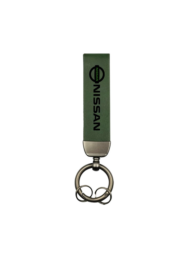Nissan Metal Ring PU Leather Strap Keychain Home Key Chain Car Keychain NISSAN Car Key Chain Super Finish 1Pcs  - Image 2
