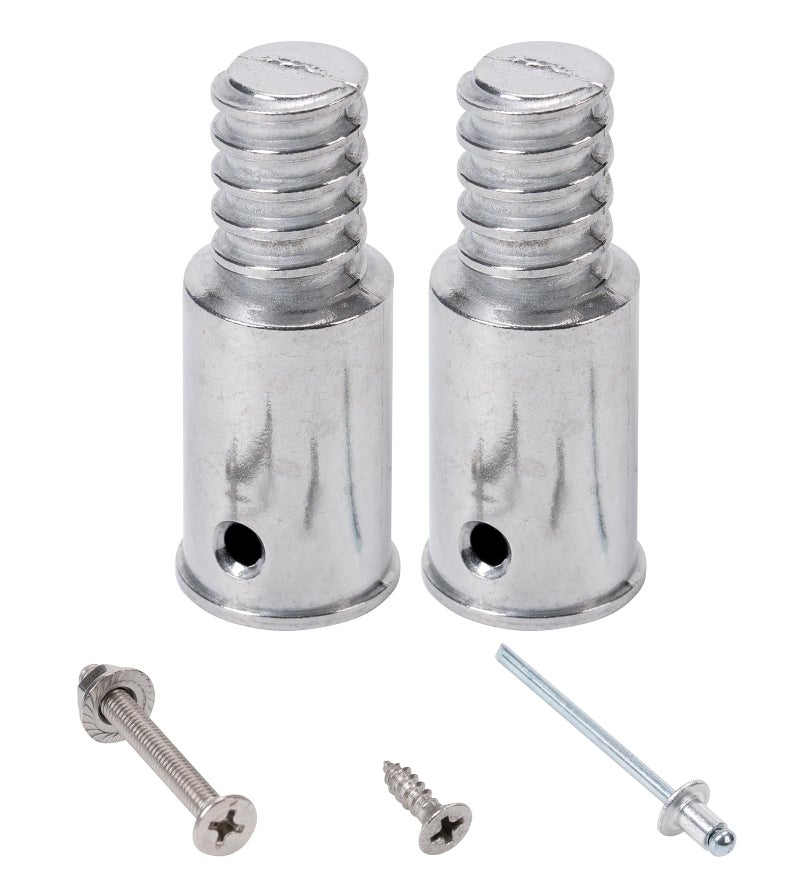 EESC2Y (2-Pack) 3/4" (.75) Threaded Tips Replacement for Extension Poles Repairing, Push Broom Handle Threaded End - Image 1