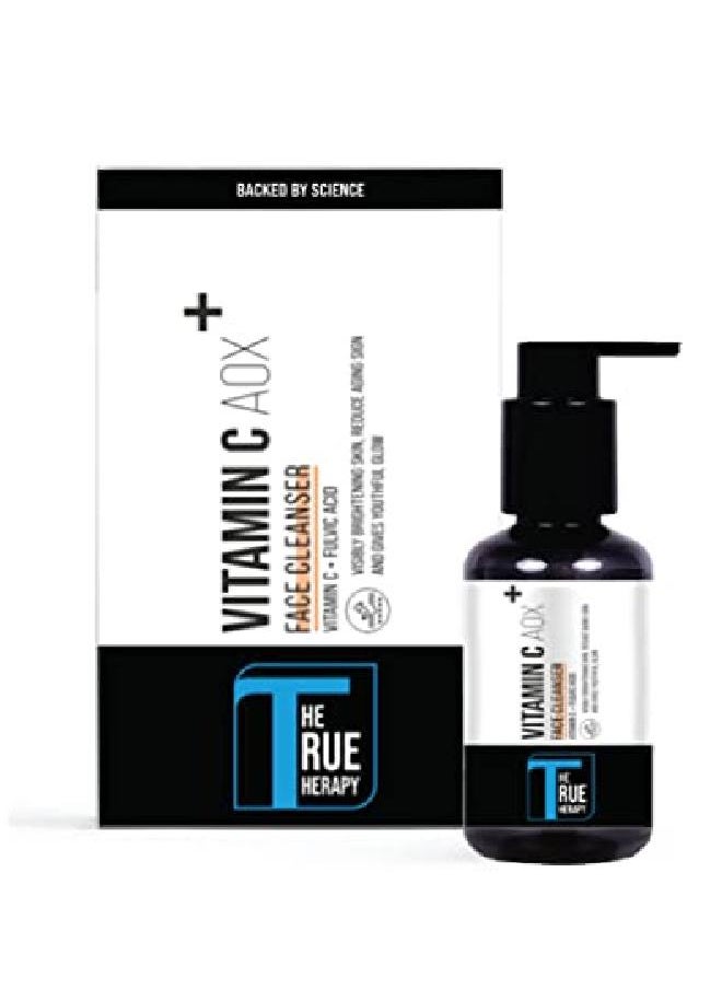 THE TRUE THERAPY Daily Brightening Vitamin C Face Wash for Tan Removal Hyperpigmentation Skin whitening & Brightening Cleanser| Face Wash Man Women 100 ml  - Image 2