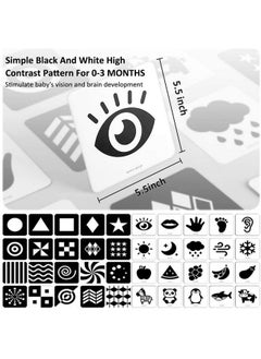 beiens High Contrast Baby Flashcards Newborn Brain Development Toys Visual Stimulation Learning Activity Cards 20 Pcs 40 Pages 5.5  - Image 4