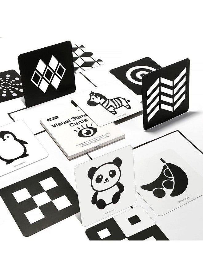 beiens - High Contrast Baby Flashcards Newborn Brain Development Toys Visual Stimulation Learning Activity Cards 20 Pcs 40 Pages 5.5 - Image 1