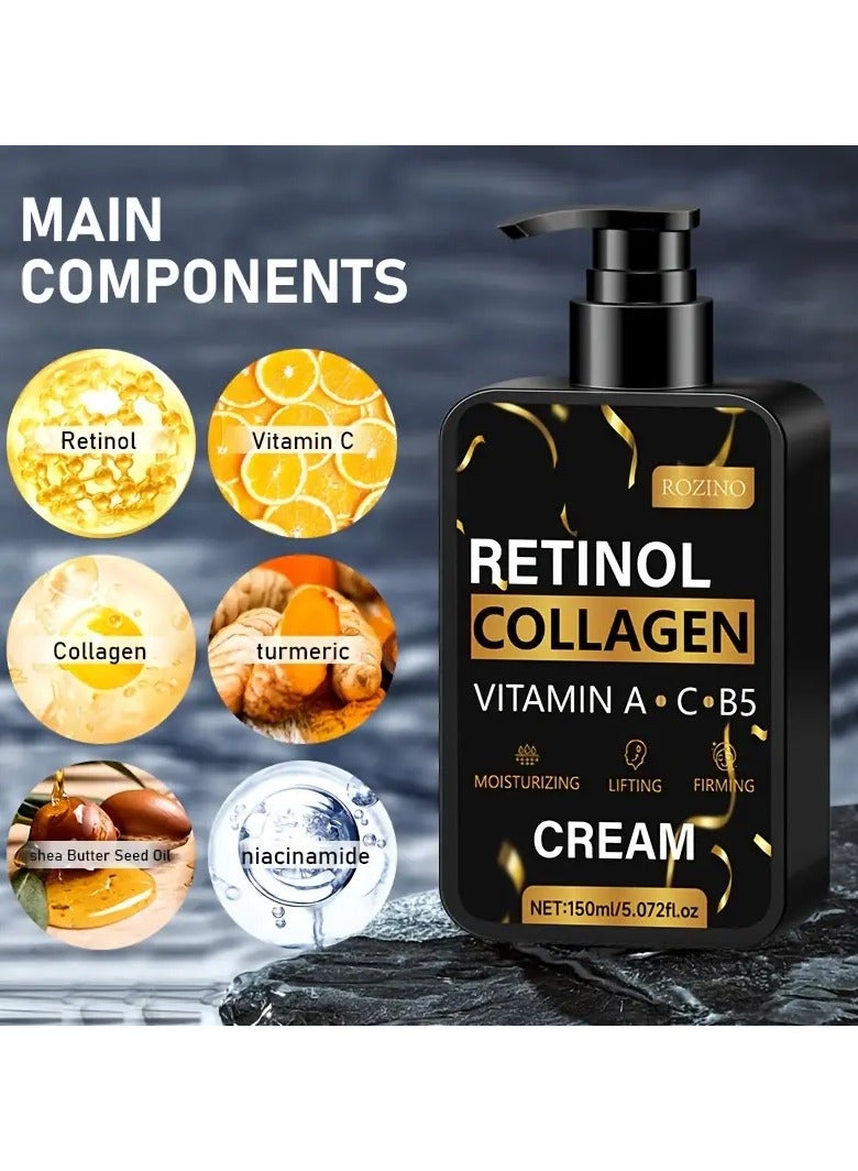 ROZINO Retinol Collagen Cream: Moisturizing and Firming, Suitable for All Skin Types - Image 2