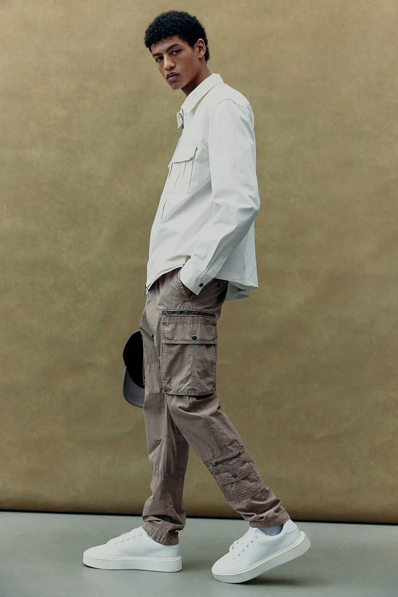 H&M Regular Fit twill cargo trousers