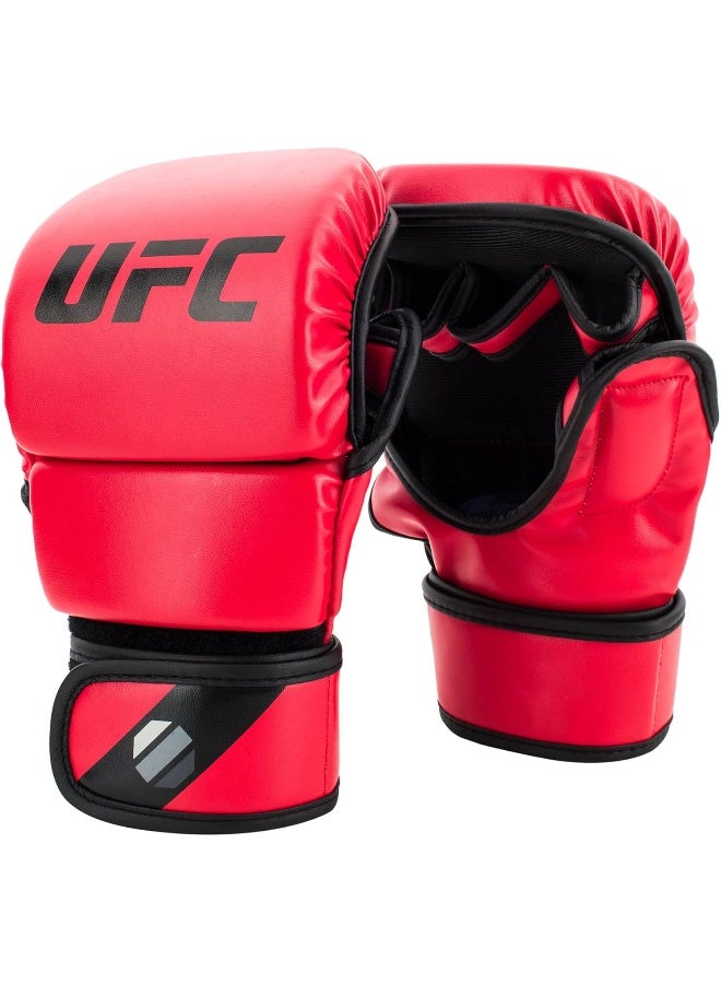 Ufc قفازات تدريب رياضية مختلطة بأصابع مفتوحة من UFC، صغيرة/متوسطة، حمراء - Image 1