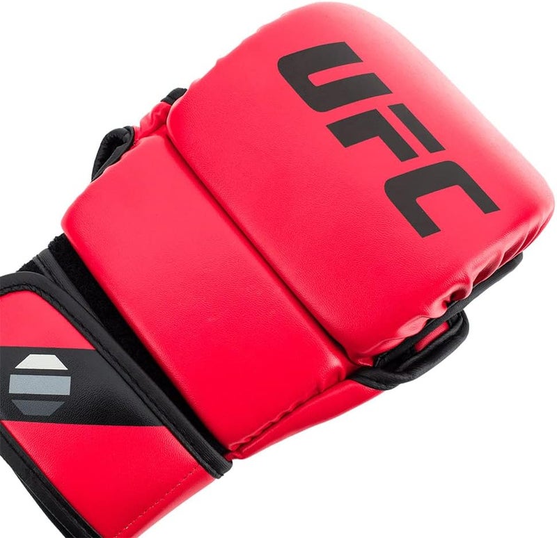 Ufc قفازات تدريب رياضية مختلطة بأصابع مفتوحة من UFC، صغيرة/متوسطة، حمراء - Image 2