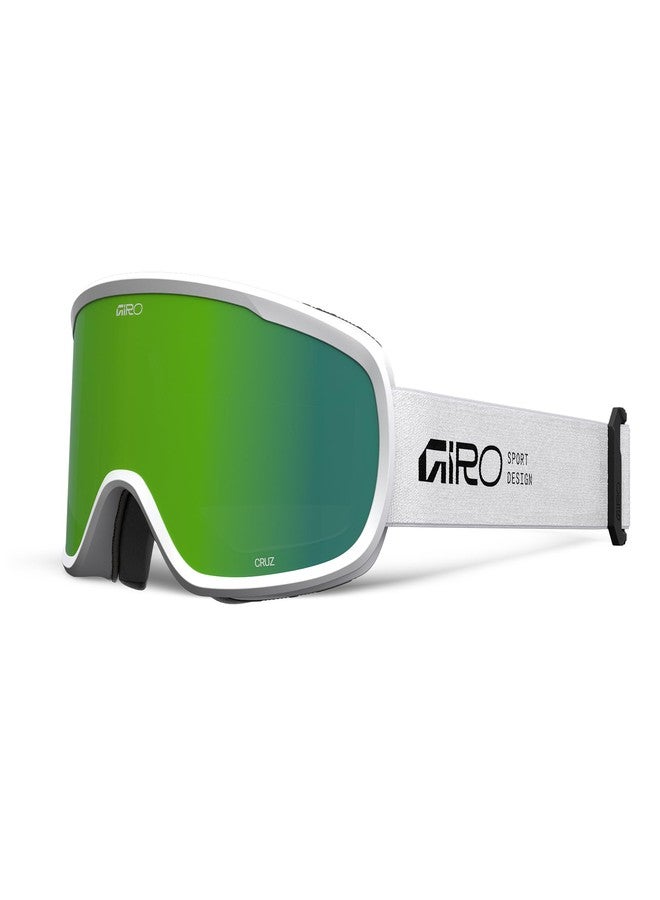 Giro Cruz Ski Goggles - Snowboard Goggles for Men, Women, Youth - White Stacked - Loden Green - Image 1