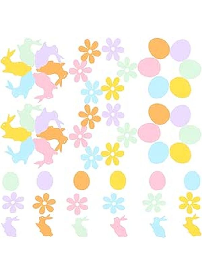 Easter Bunny Confetti 100 Pieces Pastel Color Paper Scatter Party Decorations - Image 1