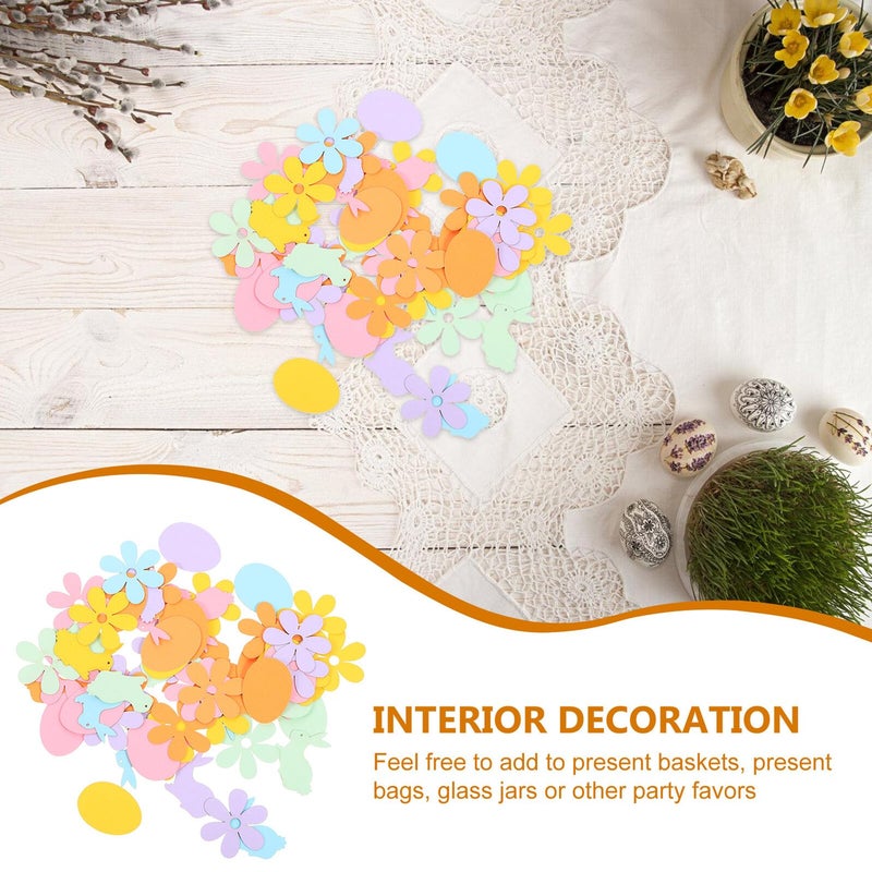 Easter Bunny Confetti 100 Pieces Pastel Color Paper Scatter Party Decorations - Image 4