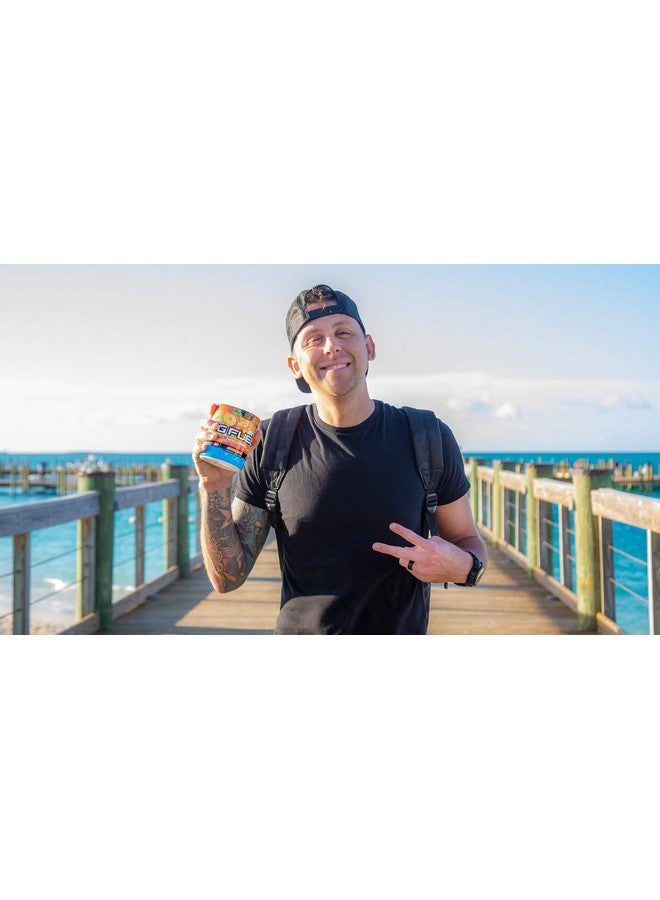 جي فيول مسحوق الطاقة G Fuel Roman Atwood، خالٍ من السكر، مكمل غذائي مركّز بالكافيين، مزيج من الماء، نكهة البرتقال وجوز الهند والأناناس، أحماض أمينية مركّزة، مزيج من الفيتامينات ومضادات الأكسدة - 9.8 أونصة (40 وجبة) - Image 3