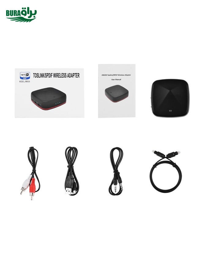 BURAQ - Aptx Bluetooth Transmitter Receiver Wireless Adapter Toslink/SPDIF - Image 1