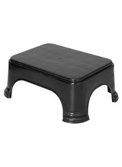 Kuber Industries Kuber Industries 3 Pieces Plastic Bucket, Mug & Stool Set (Black)  - Image 2