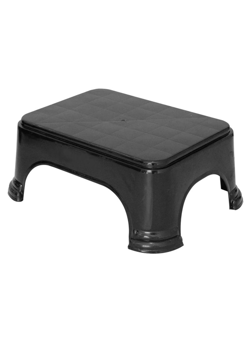 Kuber Industries Kuber Industries 3 Pieces Plastic Bucket, Mug & Stool Set (Black)  - Image 2