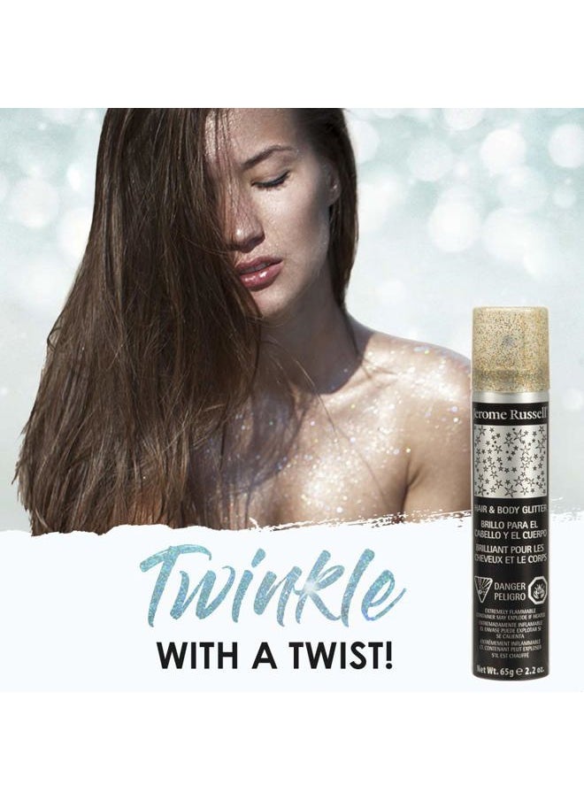 Jerome Russell Temporary Hair and Body Glitter Color Spray, Travel Spray, Lightweight, Adds Sparkly Shimmery Glow, Perfect to use On Hair, Skin, or Clothing, 2.2 oz - MULTI-COLOR x 1 Pack  - Image 2