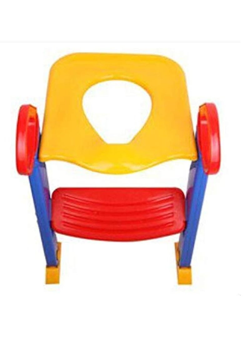 ECVV Kids Toilet Seat With Ladder,for installation on the base of the bathroom for children, Blue And Red, Multi  - Image 3
