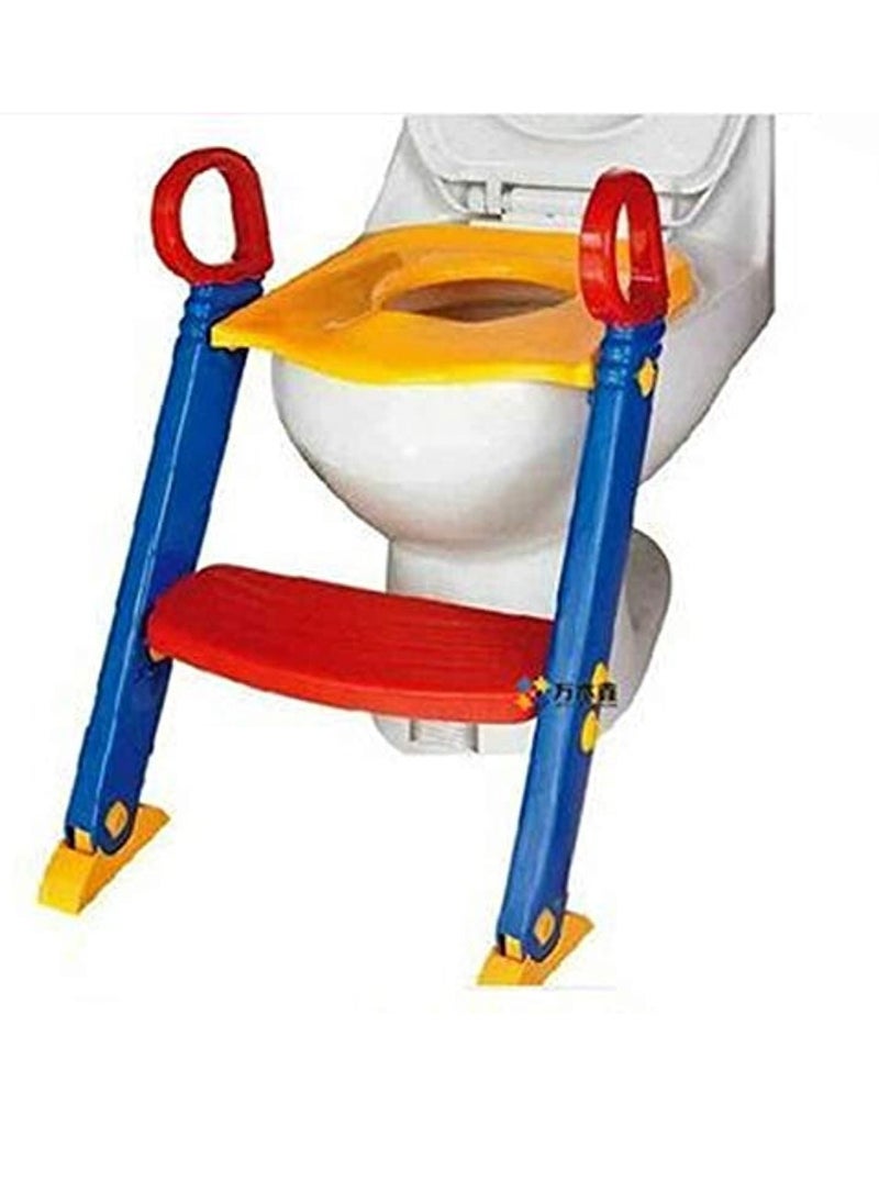 ECVV Kids Toilet Seat With Ladder,for installation on the base of the bathroom for children, Blue And Red, Multi  - Image 4