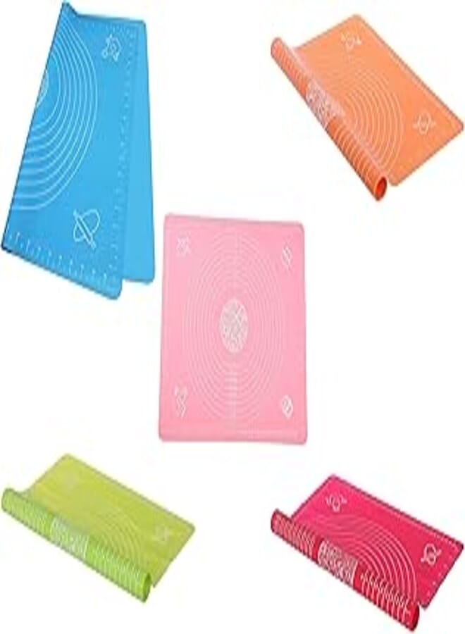 Silicone baking mat for pastry rolling with measurements, liner heat resistance table placemat pad pastry board, reusable non-stick silicone baking mat for housewife, cooking enthusiasts