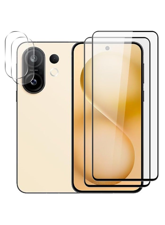 general [2+2 Pack] Screen Protector Compatible with Vivo S30 Pro Mini with Camera Lens Protector, Full Coverage 9H Tempered Glass Film, Ultra HD, Anti-Scratch, Bubble-Freen - Image 1