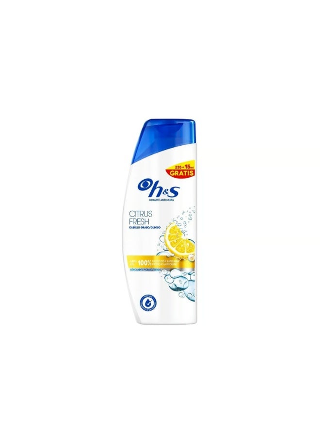 H&S Citrus Fresh Shampoo 250ml - Image 1