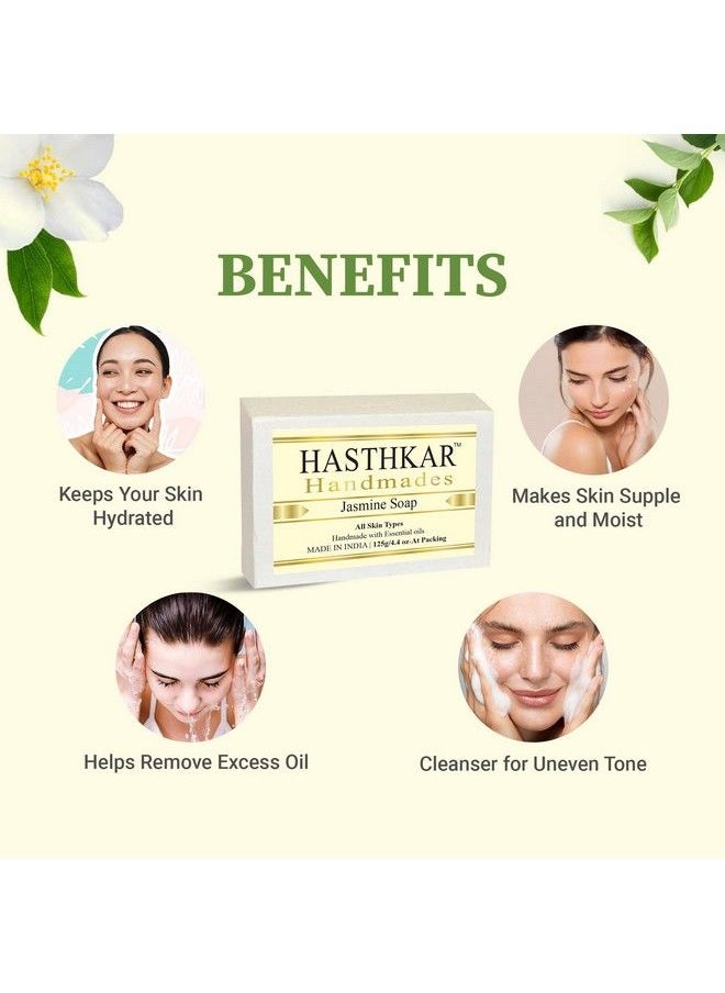 byPurenaturals Hasthkar Handmades Herbal Natural Handmade Jasmine Soap Bar 125Gm  - Image 5