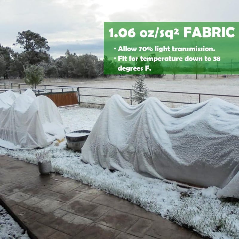 FARAER Plant Covers Freeze Protection, Antifrost Cover 7ft×10ft Reusable Rectangle Frost Protection Floating Row Cover Plant Blanket Garden Winterize Cover for Cold Weather Snow - Image 5