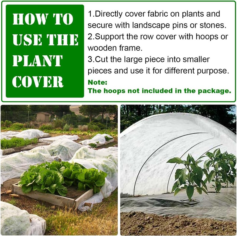 FARAER Plant Covers Freeze Protection, Antifrost Cover 7ft×10ft Reusable Rectangle Frost Protection Floating Row Cover Plant Blanket Garden Winterize Cover for Cold Weather Snow - Image 3