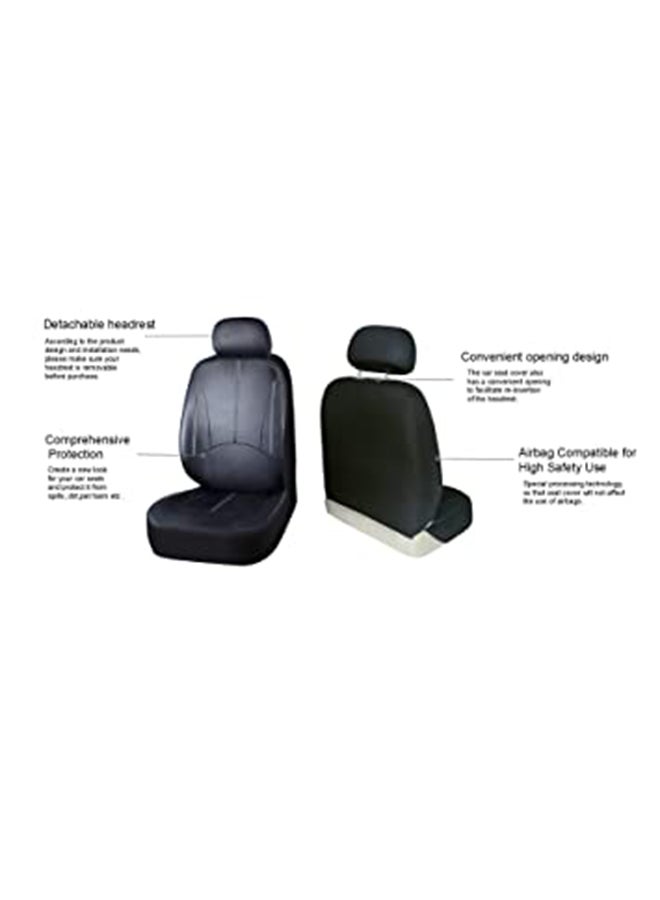 MUNTAQI 9-Piece Universal Waterproof Luxury PU Leather Auto Seat Cover Set - Image 5