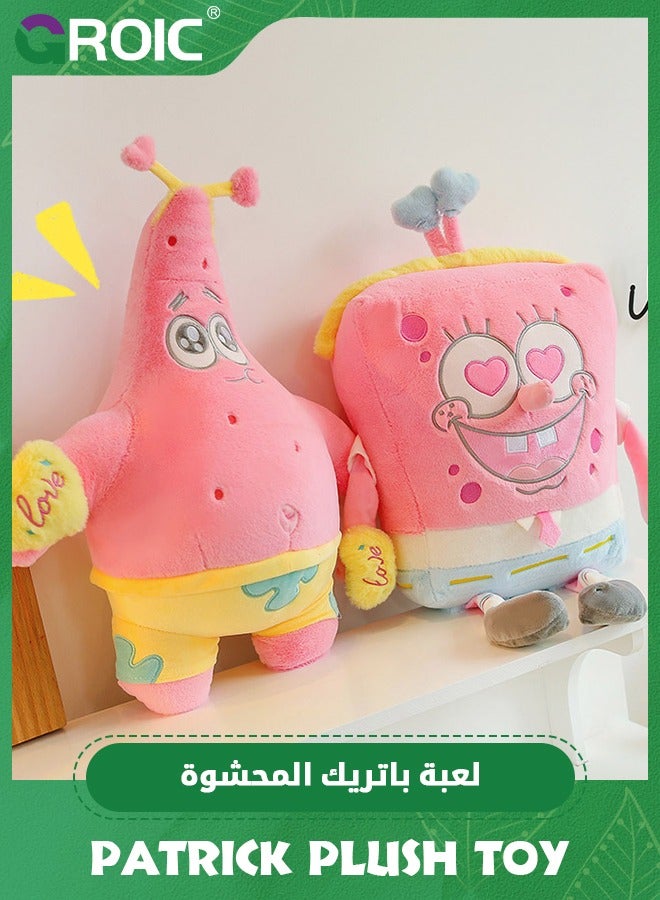 GROIC 60cm Pink Patrick Plush Toy, Baby Anime Plush Dolls, Cute Sleeping Pillow, Patrick Stuffed Animal Soft Doll Birthday Gift For Boys & Girls - Image 5