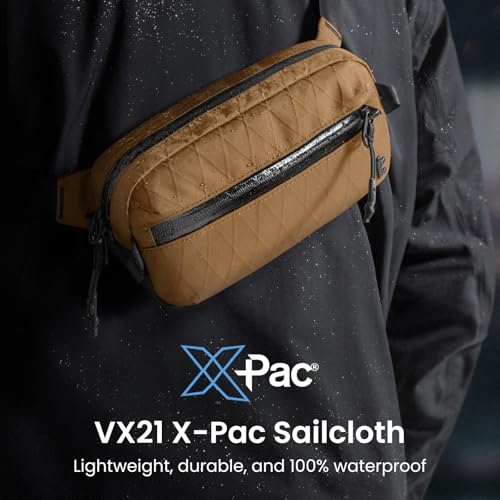 tomtoc 1.5L X-Pac Sling Bag with RFID Blocking, Crossbody Bag Minimalist Chest Shoulder Pack for Men/Women, Water-resistant Lightweight Casual Funny Pack for Travel, Daily Commute - Image 3