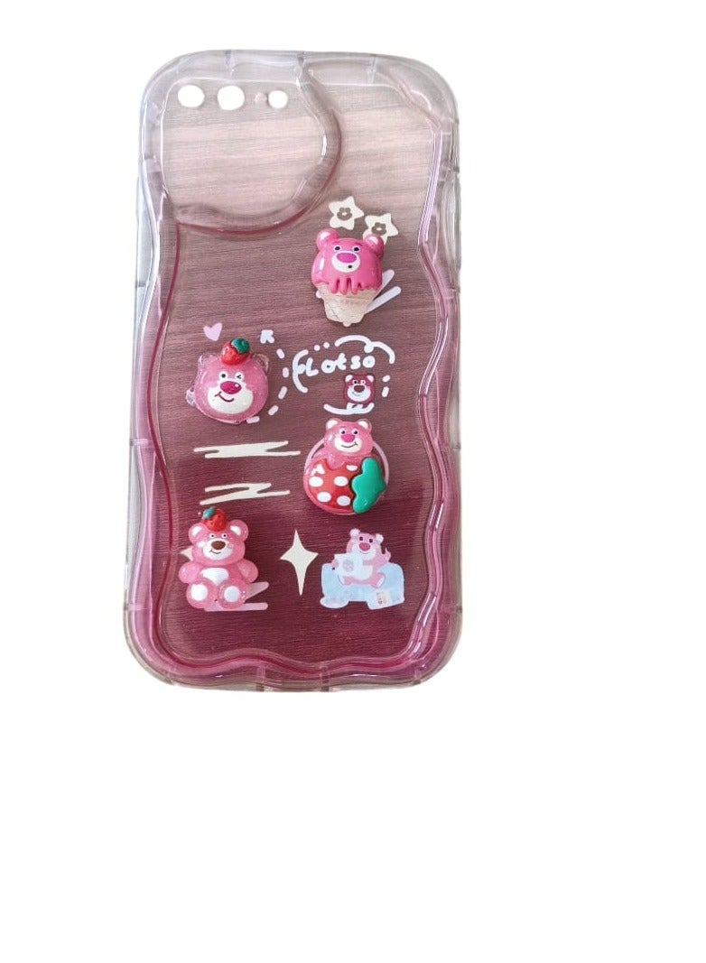 Silicone back cover with cartoon design compatible with iPhone 7plus / 8 plus 