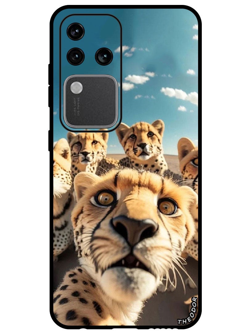 Theodor Protective Case Anti Scratch Shock Proof Bumper Cover For Vivo S18 Pro Leopard Selfie - Image 1