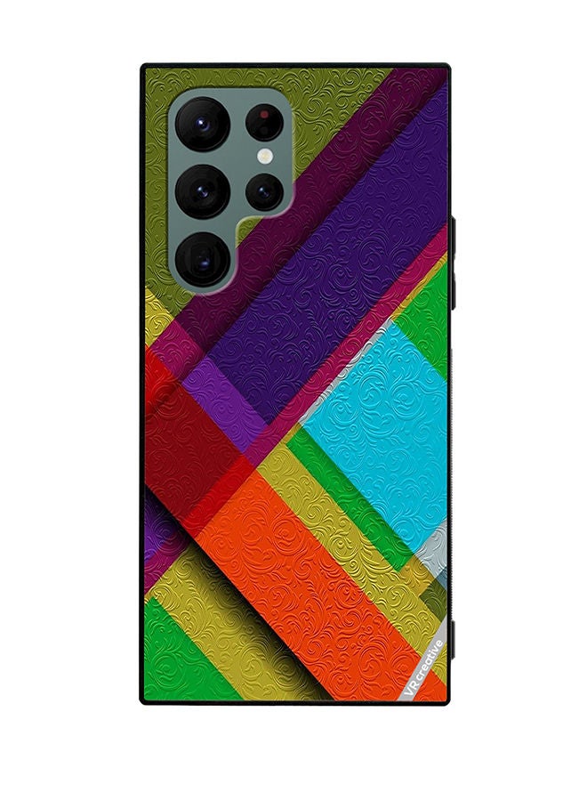 VR CREATIVE Protective Case Cover For Samsung Galaxy S22 Ultra 5G Vectors Design Multicolour - Image 1