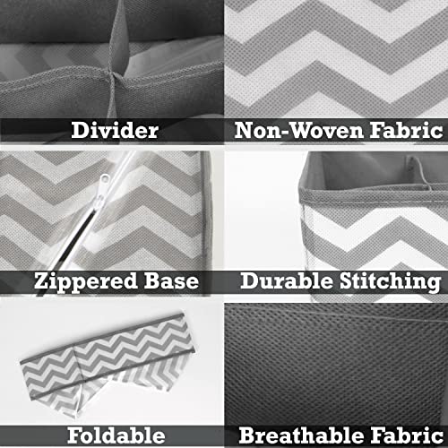 HOKIPO Non-Woven Fabric Undergarment Organizer Storage Box For Drawers Bra Panty Socks Tie Lingerie Organizer For Wardrobe, 8 Grid*2 (Ar-3917), Drawer Organizers, Blue-Green - Image 5