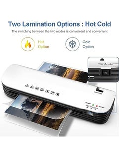 OSMILE OSMILE SL299 Hot And Cold Laminating Machine, A4A5A6 Laminator Machine Set, 4 in 1 Thermal Laminator for Home Office School Use, 9 inches Max Width,Paper Trimmer,Corner Rounder (15 Laminating Pouches)  - Image 2