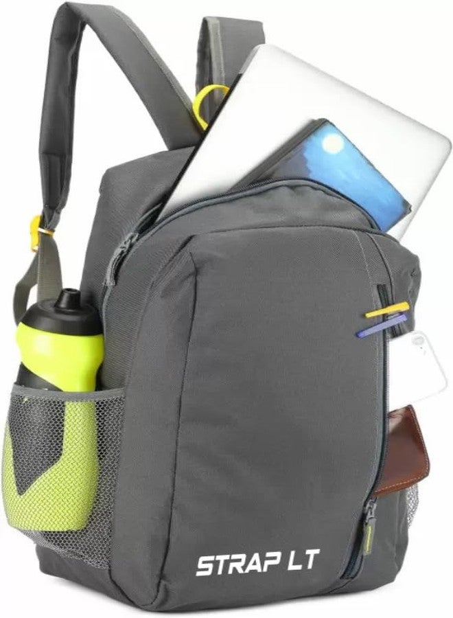 StrapLt KO GREYPROBAG54_10 Men's and Women's PU Casual Backpack | Grey | - Image 3