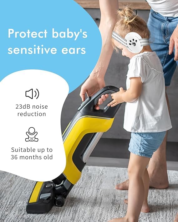 LYSIAN Baby Hearing Protection Earmuffs (0–48 Months) | Passive Noise Reduction | Non-Electronic | Travel Essentials with Carrying Bag Earmuffs for Sleep/Airplane/Outdoor (Paw Black) - Image 5
