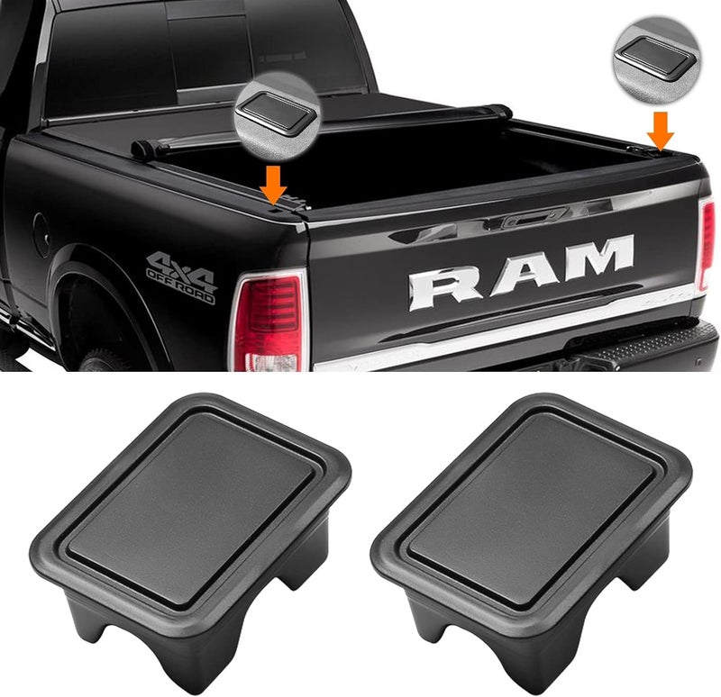 Moonlinks Ram 1500 Stake Pocket Covers, Rear Truck Bed Rail Stake Pocket Cover Compatible with Dodge Ram 2019-2024(Set of 2) Gulf user preference oriented build - Image 1