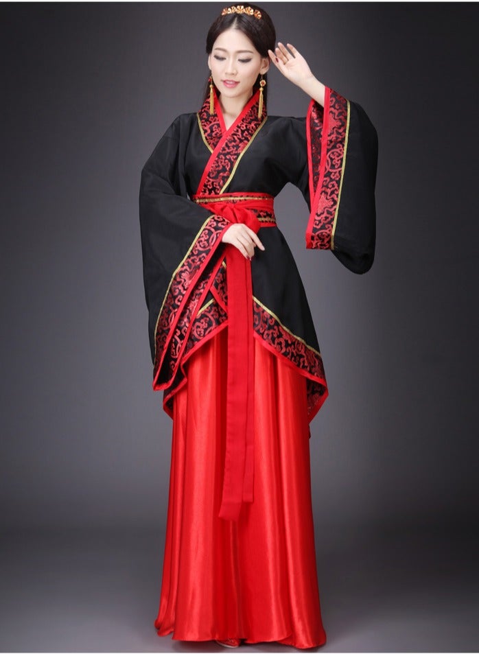 general Traditional Girl's Ancient Hanfu Costume - Elegant Princess Performance Dress for Stage, Cosplay & Cultural Events