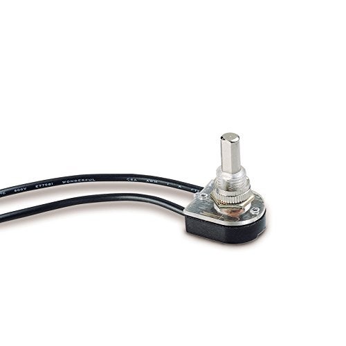 Gardner Bender GSW-24 Double Insulated Electrical Push Button Switch, SPST, ON-OFF, 6 A/125V AC, 6 inch Wire Terminal,Nickel,ON - OFF - Image 2