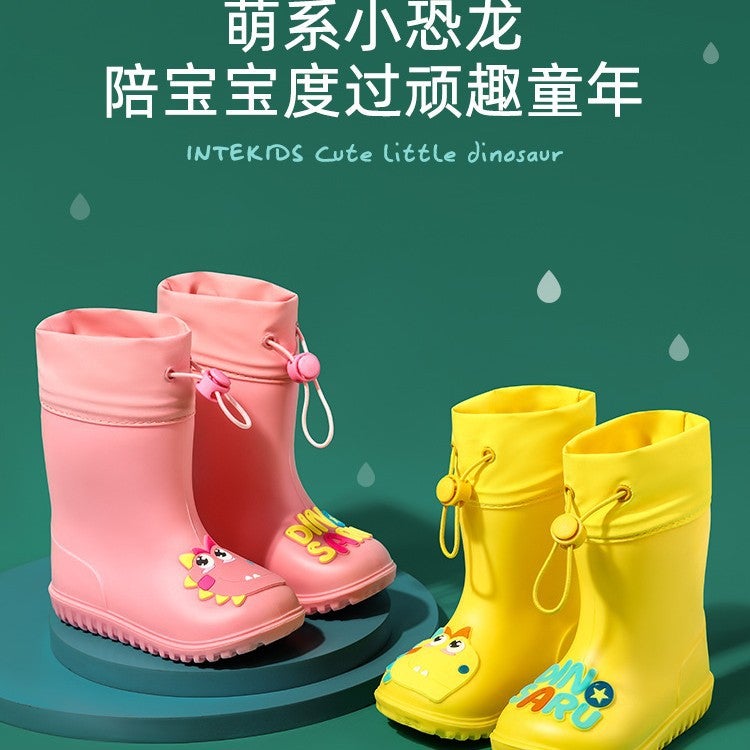 Children'S Rain Boots Boys Babies' Non-Slip Rain Boots Girls Students School Children'S Water Shoes Waterproof Children'S Women'S Rubber Shoes - Image 3