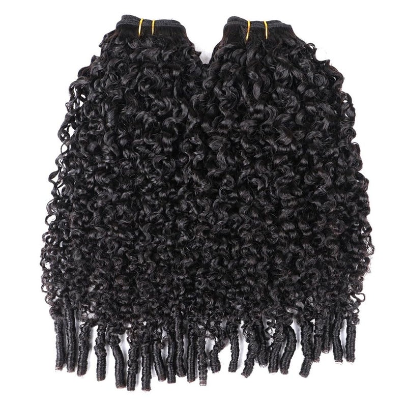 zikria Burmese Curly Clip in Hair Extensions Human Hair 3C4A Lace Clip in Human Hair Extensions 7pcs 120g/set Spirally Curly Classic Clips Ins Real Human Hair Extension Full Head For Black Women 14 Inch - Image 4